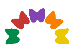 Confeti mariposas multicolor