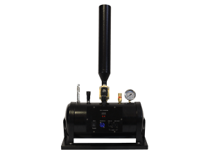 Máquina de confeti profesional Stadium Blaster de 45kg en flightcase para grandes eventos.