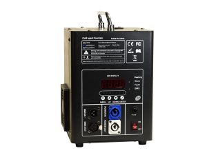 Máquina de fuego frío Sparkular para eventos y fiestas con chispas de seguridad para interiores.